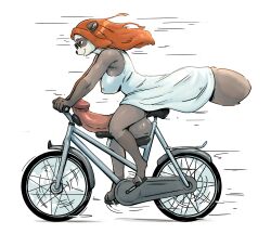 absurd_res anthro balls bicycle big_balls big_breasts big_penis breasts clothing domestic_ferret eyewear flaccid furry futanari genitals glasses hi_res huge_balls huge_cock humanoid_genitalia humanoid_penis hyper hyper_genitalia hyper_penis ineffective_clothing intersex mammal mustelid musteline nib-roc penis solo sonja_(julmara) true_musteline vehicle wearing_glasses weasel