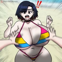 bikini coloredyiddies falling female jpg lei_(coloredyiddies) pansexual_pride_colors pov pride_colors pride_flag sexual_harassment sexual_objectification tagme tripping twitter_link