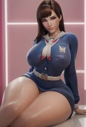 1female 1girls 3d 3d_(artwork) ai_assisted ai_generated ass biceps big_ass big_breasts big_butt big_nipples blizzard_entertainment breasts brown_eyes brown_hair d.va dress female female female_focus female_only huge_ass huge_breasts huge_butt human humanoid light-skinned_female light_skin long_hair looking_at_another looking_at_partner looking_at_viewer looking_down looking_pleasured overwatch overwatch_2 sitting solo solo_female solo_focus stable_diffusion thick thick_ass thick_legs thick_thighs thigh_highs thighhighs thighs voluptuous voluptuous_female waifusrift