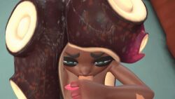 3d 3d_animation 3d_model animated blowjob dark_skin hand_on_penis loop marina_(splatoon) octoling octoling_girl penis pov sfm splatoon splatoon_(series) splatoon_2 splatoon_3 white_penis