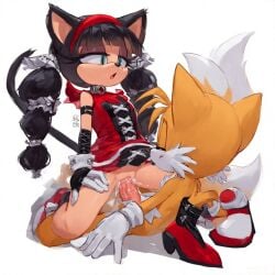 1boy 1girls ai_generated ass big_penis cat_ears cowgirl_position cum cum_in_pussy cum_inside feline female fox furry honey_the_cat male penis penis_in_pussy pussy sex sonic_(series) sonic_the_hedgehog_(series) straight tails_the_fox vaginal_penetration
