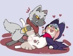 absurd_res animal_genitalia animal_penis anthro anthro_on_anthro anthro_penetrated anthro_penetrating anthro_penetrating_anthro aztep_(aztepyeen) balls bulge canid canine canine_genitalia canine_penis capcom clothed clothing erection felid feline felyne female female_penetrated ferrissimulator generation_3_pokemon genitals hi_res lynian male male/female male_penetrating male_penetrating_female mammal monster_hunter monster_hunter_stories_2:_wings_of_ruin nintendo palico partially_clothed penetration penis pokemon pokemon_(species) poochyena pussy quadruped raised_leg semi-anthro sex tsukino_(monster_hunter_stories) vaginal_penetration vaginal_penetration
