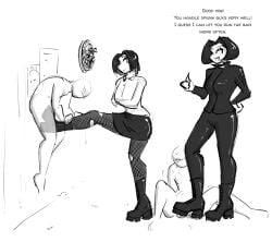 2boys 2girls ballbusting cbt celera_prime dominant_female female femdom male standing_on_balls stomping_on_balls submissive_male tagme