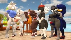 3d_(artwork) accipitrid accipitriform ace_(mrfrenchyjackal) adam_(juicyducksfm) alcohol alisa_(juicyducksfm) anthro arm_tattoo avian balls bandage bandaged_arm bandaged_leg beret beverage big_balls big_penis bird black_body black_fur blue_body blue_fur breasts brown_body brown_fur canid canine canis champagne clothing collar corvid corvus_(genus) crow digital_media_(artwork) eulipotyphlan eye_contact eyewear fan_character female fennec_fox footwear fox fur genitals glass glasses grey_body grey_fur group hand_on_butt hand_on_leg hand_on_thigh handjob hat headgear headwear hedgehog hi_res holding_breast hug jackal juicyducksfm knollie_(plumenjoyer) leg_tattoo looking_at_another looking_at_another's_penis looking_at_genitalia looking_at_penis looking_at_viewer male male/female mammal masturbation nude orange_body orange_skin oscine pale_skin passerine penile penis purple_eyes red_eyes rubbing sandals sarah_the_crow sea sega sex shirt shoes smile smug sonic_(series) sonic_the_hedgehog_(series) source_filmmaker_(artwork) summer tattoo teasing thunder_(juicyducksfm) tongue tongue_out topwear true_fox water white_body white_fur wolf yellow_eyes
