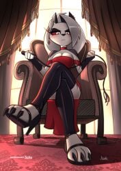 1girls 2d 2d_(artwork) 4_fingers :< anthro armwear artist_name artist_signature ass athletic athletic_anthro athletic_female bare_arms bare_ass bare_shoulders barefoot big_ass big_breasts big_butt big_thighs bite_mark black_armwear black_clothing black_elbow_gloves black_eyeshadow black_footwear black_gloves black_handwear black_high_heels black_legwear black_nose black_shoes black_stockings black_thighhighs blush bottomless bottomless_anthro bottomless_female breasts bubble_ass bubble_butt canid canid_demon canid_humanoid canine canine_humanoid canis chair chest_tuft choker clenched_hand clothes clothing crossed_legs curtains dat_ass demon demon_girl demon_humanoid demoness digital_drawing_(artwork) digital_media_(artwork) dominant dominant_female dominatrix dress ear_piercing earrings elbow_gloves exposed exposed_ass exposed_shoulders eyebrows eyelashes eyeshadow facing_viewer feet female female_only femdom fingerless_gloves fit fit_female footwear front_view frown frowning full_body fur furniture furry_ass furry_breasts furry_ears furry_female glistening glistening_clothing glistening_hair gloves gray_body gray_fur gray_hair grey_body grey_fur grey_hair half-closed_eyes handwear hellhound helluva_boss hi_res high_heels hips holding_object holding_whip hourglass_figure huge_ass huge_breasts huge_butt huge_thighs humanoid indoors jewelry jizoku legs_crossed legwear long_hair looking_at_viewer loona_(helluva_boss) makeup mammal mammal_humanoid mascara mostly_clothed narrowed_eyes neckwear no_bra no_humans no_panties no_underwear partially_nude patreon patreon_url patreon_username pierced_ears piercing piercings red_choker red_dress red_sclera revealing_clothes revealing_dress seductive seductive_eyes seductive_look shiny_clothes shiny_hair shoes shoulder_tuft sitting sitting_on_chair skimpy skimpy_clothes skimpy_dress skin_tight_dress skindentation skintight skintight_clothing slim_waist solo solo_female stirrup_legwear stockings thick_thighs thigh_highs thighhighs thighs thin_waist tight_clothing tight_fit tiny_waist toe_claws toeless_legwear toenails toes topless topless_anthro topless_female tuft two_tone_body two_tone_fur very_long_hair vivienne_medrano whip white_body white_eyes white_fur white_hair wide_hips window wolf wolf_girl wolf_humanoid