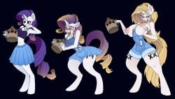 ass_expansion atcpony bimbofication breast_expansion corruption hair_color_change my_little_pony rarity_(mlp) redneck tagme transformation