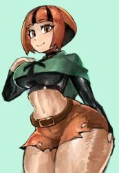 1girls big_breasts breasts female female_focus female_only gardenia_(pokemon) light-skinned_female natane_(pokemon) nintendo pokemon saiykik solo solo_female solo_focus