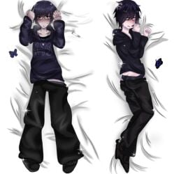 black_hair bodypillow boy butterfly cy4ne dakimakura fabfantasy male scene yaoi