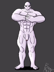 abs alien balls dragon_ball dragon_ball_super jiren male male_only muscles muscular muscular_male nude penis solo solo_focus testicles