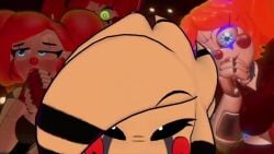 3d 4girls animated animatronic black_sclera blue_eyes clown clown_girl clown_makeup fellatio_gesture five_nights_at_freddy's fnaf fredina's_nightclub green_eyes implied_oral looking_at_viewer marie_(cally3d) marionette_(fnaf) orange_hair pov red_hair short_playtime sloppydragons tagme video vrchat white_body white_eyes white_hair