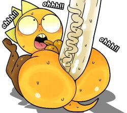 1boy anal anal_sex armless ass balls big_ass big_penis blush buck_teeth cub femboy furry furry_male furry_only furu_flami futa_on_male futanari huge_cock large_penis lizard lizard_boy looking_back male male_cub male_focus mating_press monster_boy monster_kid out_of_frame penis presenting raised_tail simple_background small_balls small_penis soles solo tail teapot_(body_type) thick_thighs toriel undertale undertale_(series) veiny_penis white_background wide_hips yaoi yellow_skin