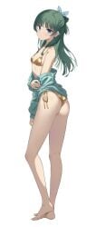 1girls ankles ass back bare_ass bare_butt bare_calves bare_chest bare_hands bare_knees bare_legs bare_midriff bare_shoulders bare_skin bare_soles bare_thighs bare_toes barefoot bikini bikini_bottom bikini_top blue_eyes blue_eyes_female blunt_bangs breasts calves elbows feet female female_focus female_only fingers flat_belly flat_breasts flat_chest flat_chested full_body green_hair green_hair_female groin hair_ribbon hair_tie head_tilt high_resolution highres kneepits knees kusuriya_no_hitorigoto lean_figure legs long_hair looking_at_viewer maomao_(kusuriya_no_hitorigoto) midriff narrow_waist petite petite_body petite_breasts petite_female petite_girl petite_tits profnote ribbon shoulders side-tie_bikini sidelocks simple_background skinny skinny_female skinny_girl skinny_waist slender_body slender_waist slim_waist small_breasts smooth_chest soles solo standing string_bikini swimsuit swimwear thighs tilted_head toes white_background