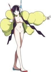 1girls accurate_art_style belly black_hair breasts casual casual_nudity edit elesa_(pokemon) elesa_(pokemon_bw2) feet female female_only flat_shoes flats footwear headphones human jacket long_hair nail_polish navel nintendo nipples nonsexual_nudity nude nude_filter nudefilterguy official_art official_artwork_edit pale_skin pokemon pokemon_bw2 pussy shoes solo source_request standing uncensored