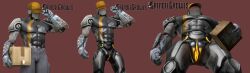 3d_(artwork) absurd_res anthro armor bottomless clothed clothing cuntboy delivery_(commerce) digital_media_(artwork) genitals glowing glowing_genitalia grendelgrowls_(artist) hat headgear headwear hi_res humanoid intersex machine muscular postal_delivery pussy robot solo source_filmmaker_(artwork)