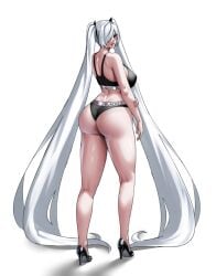 artist_name artist_signature big_ass big_breasts big_butt big_legs big_thighs black_bra black_eyelashes black_eyeshadow black_heels black_panties cinderella_(nikke) clothed goddess_of_victory:_nikke huge_ass huge_breasts huge_butt huge_legs huge_thighs lingerie lingerie_bra lingerie_only lingerie_panties long_hair looking_at_viewer looking_back looking_back_at_viewer one_eye_closed one_eye_covered one_eye_visible realistic_anatomy realistic_breast_size realistic_proportions rear_view red_eyes red_lipstick showing_ass showing_breasts showing_off showing_off_ass silver_hair thunder_thighs twintails white_eyebrows white_hair zinfian