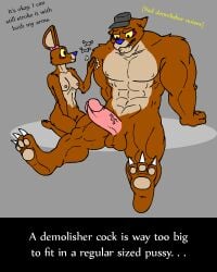 3_toes 4:5 4_fingers abs accessory anthro balls bear bent_legs biceps big_penis blude550 blue_nose bow_(feature) bow_accessory bow_ribbon breasts brown_body brown_fur claws clothing comforting conker's_bad_fur_day dialogue digital_media_(artwork) disappointed duo ears_down ears_up english_text erection feet female fingers fur genitals hair_accessory hair_ribbon hairbow hand_on_arm hat hat_only headgear headgear_only headwear headwear_only hi_res huge_cock larger_male male male/female mammal mostly_nude multicolored_body multicolored_fur muscular muscular_anthro muscular_arms muscular_legs muscular_male nipples nude onomatopoeia pawpads pecs penis pivoted_ears pussy rareware reassuring ribbons sad sharp_teeth simple_background sitting size_difference smile sound_effects tan_body tan_fur tediz teeth text toes two_tone_body two_tone_fur vein yellow_eyes yellow_sclera