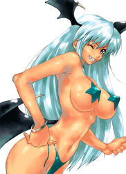 darkstalkers medium_breasts morrigan_aensland nakamura_yukitoshi panties succubus tagme