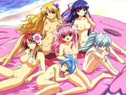 blue_hair chitose_karsarutobi_asumaru forte_stollen galaxy_angel milfeulle_sakuraba mint_blancmanche normad ranpha_franboise vanilla_h