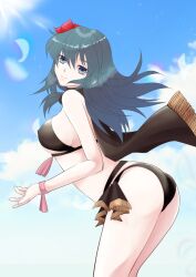 alternate_costume ass bikini black_bikini black_swimsuit byleth_(female)_(summer)_(fire_emblem) byleth_(fire_emblem) byleth_(fire_emblem)_(female) female female_only fire_emblem fire_emblem:_three_houses fire_emblem_heroes nintendo official_alternate_costume solo swimsuit sylphy_fe