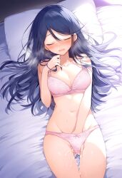 1girls ai_generated bed bedroom belly belly_button big_breasts blush blush bra breasts breasts breasts cum female fingering fingering_pussy fingering_self fingering_under_clothes hand_on_pussy high_resolution highres hoshino_ichika_(project_sekai) laying_down laying_on_back laying_on_bed legs masturbating masturbation naked navel nipples on_bed open_mouth open_mouth partially_clothed partially_clothed_female partially_nude project_sekai pussy pussy_ejaculation pussy_juice pussy_juice_drip thighs tummy underwear underwear_only