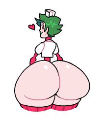 ass_bigger_than_head delia_foley_(gastrictank) female female_only flat_chest gastrictank gigantic_ass green_hair hyper_ass pear_shaped