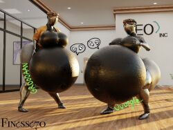 2girls 3d ass atomic_heart belly big_ass big_belly big_breasts breast_expansion breast_growth breasts digestion fatal fatal_vore female female_pred female_robot finesse70 gold_jacket gynoid huge_ass huge_belly huge_breasts left_(atomic_heart) post_vore post_vore_weight_gain right_(atomic_heart) robot robot_girl same_size_vore thick_thighs vore