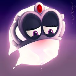 1girls blush bridal_tiara crown cum cum_in_pussy cum_inside eyelashes female female_only ghost half-closed_eyes mario_(series) mouthless nintendo purple_eyes pussy redbenjamin solo spirit super_mario_odyssey tiara tiara_(mario) uncensored veil