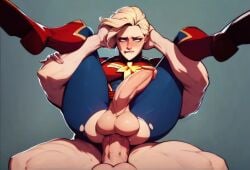 ai_generated anal anal_sex big_penis captain_marvel carol_danvers futanari male_on_futa marvel marvel_comics penis