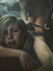 blonde_hair car_sex cassie_cage military_uniform mortal_kombat mortal_kombat_11 partial_male project_vega prone_bone pulling_panties sex