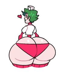 ass_bigger_than_head delia_foley_(gastrictank) female female_only flat_chest gastrictank gigantic_ass green_hair hyper_ass pear_shaped