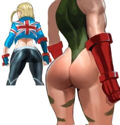 1girls ass big_ass blonde_hair cammy_white clothed leotard mashingvaquita street_fighter street_fighter_6 thighs