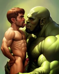 ai_generated hobbit kissing male_only muscular_male orc orc_male