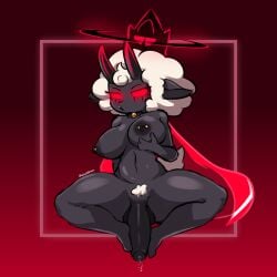 1futa 1futanari areolae bell bell_collar big_breasts big_penis black_body black_fur bovid breasts cape caprine crown cult_of_the_lamb doodle fur gdseraphim glowing_eyes glowing_red_eyes halo hand_on_breast headgear horns lamb_(cult_of_the_lamb) latina long_ears naked naked_futanari navel nipple_piercing nipples nude nude_futanari pubic_hair red_eyes running_makeup running_mascara scarlett_(gdseraphim) sheep sheep_futa tagme tail thick_thighs wool_(fur)