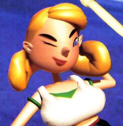 3d huge_breasts official_art pilotwings_64 robin_(pilotwings)