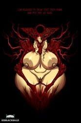 areola areolae big_areola child_bearing_hips deity eldritch_abomination eldritch_horror flesh gilf horror huge_areolae huge_breasts huge_nipples huge_thighs large_areolae long_arms multi_eye nightmare_fuel nightmare_waifu older_female red_body solo solo_focus the_living_flesh_realm_(zeblackballd) veins voluptuous voluptuous_female wings wrinkles yellow_body yellow_hair ze_blackball.d zeblackballd_(artist)