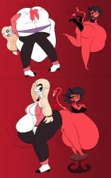 4girls anal_vore ass azuris_(artist) belly big_ass big_belly big_breasts big_butt black_eyes black_hair black_haired_pred blonde_female blonde_hair blonde_pred blonde_prey breasts butt butt_bump charlie_morningstar_(hazbin_hotel) confident_pred demon demon_pred demon_prey demoness demoness_pred demoness_prey digestion digestion_noises fat_ass fat_butt fatal_vore female female_only female_pred female_prey hazbin_hotel heart heels helluva_boss hooves horns huge_ass huge_belly huge_butt implied_digestion katie_killjoy_(hazbin_hotel) looking_back millie_(helluva_boss) multiple_preds onomatopoeia panties panties_down panties_pulled_down post_vore potbelly pussy same_size_vore shortstack shortstack_pred smiling smiling_pred smug smug_pred soft_vore spade_tail stool sucking_in sucking_up tail thick_ass thick_butt thick_thighs unwilling_prey verosika_mayday_(helluva_boss) vore weight_gain yellow_eyes