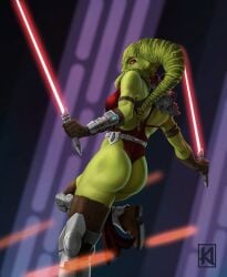 alien alien_girl artist_request ass ass_focus leotard star_wars tagme_(artist) twi'lek