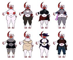 absol big_breasts breasts chubby female furry huge_breasts nipples nocom_arcane pokémon_(species) pokemon pokemon_(species) slightly_chubby thick_thighs wide_hips