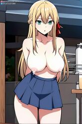 ai_generated blonde_hair bondage green_eyes lactation large_breasts ranwai stable_diffusion webtoon webtoon_character_na_kang_lim yoo_dahee_(webtoon_character_na_kang_lim)