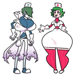 ass_bigger_than_head delia_foley_(gastrictank) female female_only flat_chest gigantic_ass gigantic_breasts green_hair hyper_ass narrow_hips pear_shaped ruth_foley_(gastrictank)