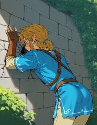 1boy ai_generated elf elf_ears link male_only nintendo part_of_a_set peeking tagme the_legend_of_zelda