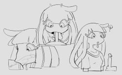 ? average_sized_penis balls drooling fellatio female harmony_(splatoon) humanoid nintendo noill oral penis splatoon splatoon_3 sucking_balls video_games