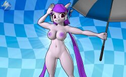 tbwinger92 freedom_planet freedom_planet_2 anthro female female_protagonist video_games dragon aquatic_dragon water_dragon sash_lilac 3d big_breasts thick_thighs looking_at_viewer nude nude_female