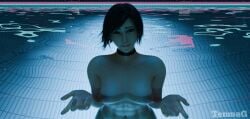 3d arms_open asuka_kazama chainsaw_man collar hand_out kazama_asuka looking_at_viewer reze_(chainsaw_man) solo_female swimming_pool tagme tanmagumdoe tekken water