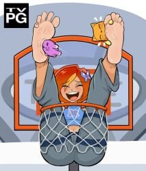 1girls absurdres barefoot basketball_hoop between_toes blushing butterfly_(planetronika) countershade_feet cute_female cute_female_feet dark-skinned_female dyed_hair feet feet_up female_focus female_only foot_fetish foot_focus foot_play hair_ornament highlighted_soles highres indie_animation laughing lethaltk nibbling_feet planetronika presenting_feet redhead_female showing_feet soles soles_fetish solo_female stuck sweating tanned-skinned_female tanned_tomboy tickle_fetish tickle_torture tickling tickling_feet ticklish_feet ticklish_female toes toes_spread tomboy traped two_tone_feet two_tone_hair youtube