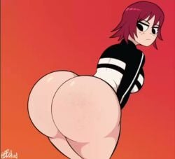 1girls animated ass ass_focus ass_up auburn_hair b_b_poltergeist big_ass bottomless breasts clothing female female_focus female_only freckles freckles_on_ass freckles_on_face from_behind huge_ass jacket kim_pine red_hair scott_pilgrim shaking shaking_ass short_hair solo solo_female solo_focus tagme thick thick_ass thick_thighs video wiggling_ass