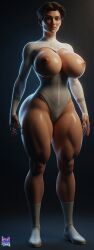 1girl 3d 3d_(artwork) 3d_render ai_assisted ai_generated anissa athletic_female big_ass big_breasts brown_hair curvaceous curvy female high_quality highres invincible invincible_(tv_series) lewdstein light_skin mature_female muscular_female short_hair solo_female tall_female thick_thighs viltrumite voluptuous wide_hips huge_breasts large_breasts nipples busty boobs_out