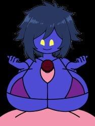 1boy 1girls anthro beat_banger blue_body breasts female genderswap_(mtf) gijinka kirby kirby_(series) male male_pov massive_breasts meta_knight paizuri pink_body pov rule_63 straight tagme yellow_eyes zoologist_beat_banger nintendo animated gif purple_bikini
