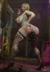 3d ada_wong amber_eyes anal anal_beads anal_beads_in_ass anal_penetration asian back_alley big_ass big_breasts big_nipples blonde_hair body_writing capcom cheap_whore dildo dildo_insertion double_penetration fishnets geone1 high_heels hooker humiliation interracial looking_at_viewer makeup price_tag prostitute prostitution pussy queen_of_spades resident_evil short_hair slutty_female small_penis_humiliation smile smiling_at_viewer tattoo whore yellow_hair