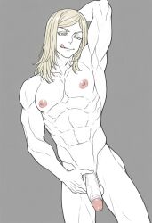 1boy 1male ai_generated bara big_penis bottom_pov civitai enticing gay gay_male illustrious_(stable_diffusion) implied_sex male male_focus male_only male_prey nude queer stable_diffusion sweat sweating tied_up tokyo_revengers yaoi black_and_white showing_off jerking jerkingoff one_arm_up arms_behind_head smirking_at_viewer smirking smirk tongue_out sanzu_haruchiyo